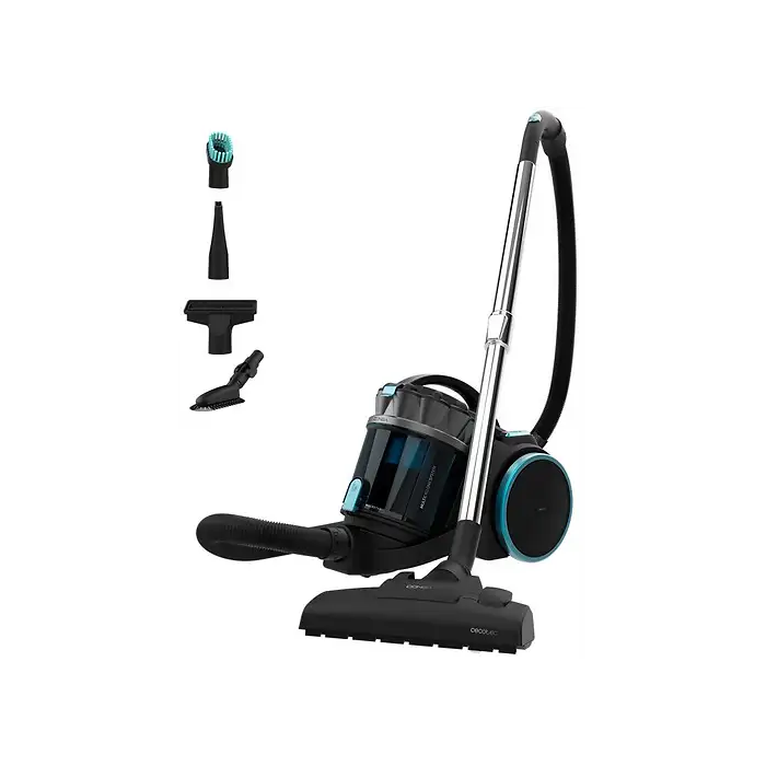 Aspirador sin bolsa - Cecotec Conga Rockstar Multicyclonic XL Animal Plus, Ciclónico, 800 W, 20 kPa, 4 L, Compacto, Mascotas, Muebles, Black